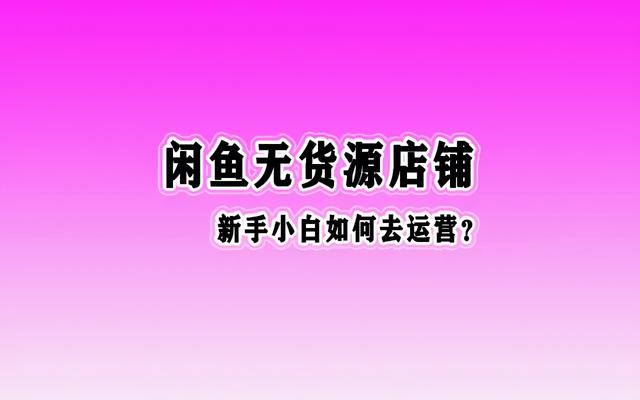 閑魚無貨源項目怎么做百家號，閑魚的無貨源賺錢應(yīng)該怎么操作啊_